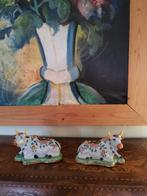 Antieke Polychrome Delftse Koeien - 1 paar, Antiek en Kunst, Ophalen of Verzenden