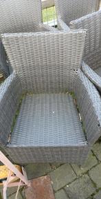 4 tuinstoelen, Tuin en Terras, Tuinsets en Loungesets, Ophalen, Gebruikt, Rotan, Stoel