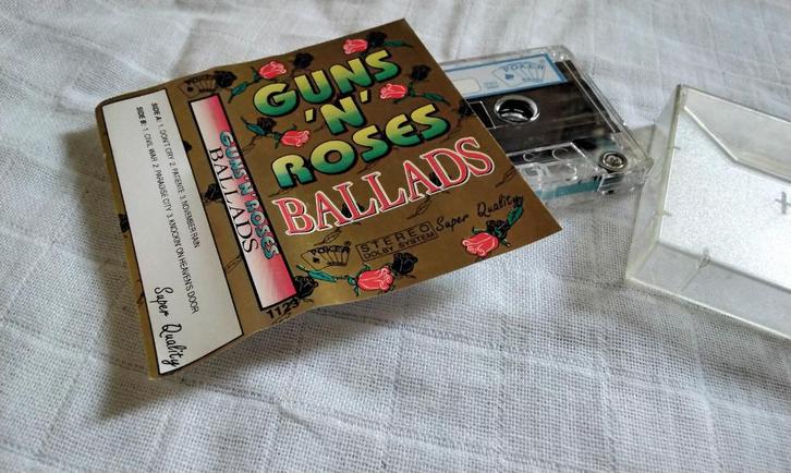 Cassette Guns 'N' Roses Ballads Bootleg Rock Hard Rock, Cd's en Dvd's, Cassettebandjes, Gebruikt, Origineel, Rock en Metal, 1 bandje