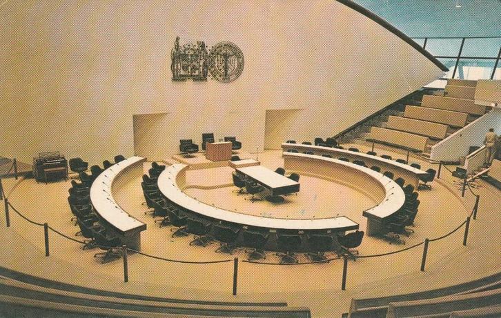 Canadese ansichtkaart van The Council Chamber in Toronto, Verzamelen, Ansichtkaarten | Buitenland, Gelopen, Buiten Europa, 1980 tot heden