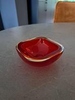 Murano Sommerso schaaltje, vintage design, rood, Ophalen of Verzenden