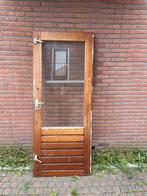 Hardhouten buitendeur met dubbel glas – 204 x 83 cm, Doe-het-zelf en Verbouw, Ophalen, 80 tot 100 cm, 200 tot 215 cm, Glas