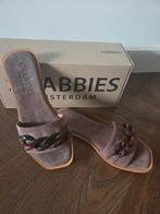 Leren slippers van Shabbies Amsterdam Nieuw in doos maat 38, Slippers, Nieuw, Ophalen of Verzenden, Bruin