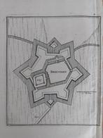 77 / plattegrond Bredevoort Breevoort Kopergravure uit 1659, Antiek en Kunst, Ophalen of Verzenden