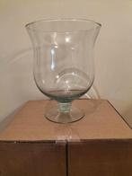 Grote Glazen Windlicht/Vaas, Wit, Ophalen of Verzenden, Minder dan 50 cm, Glas