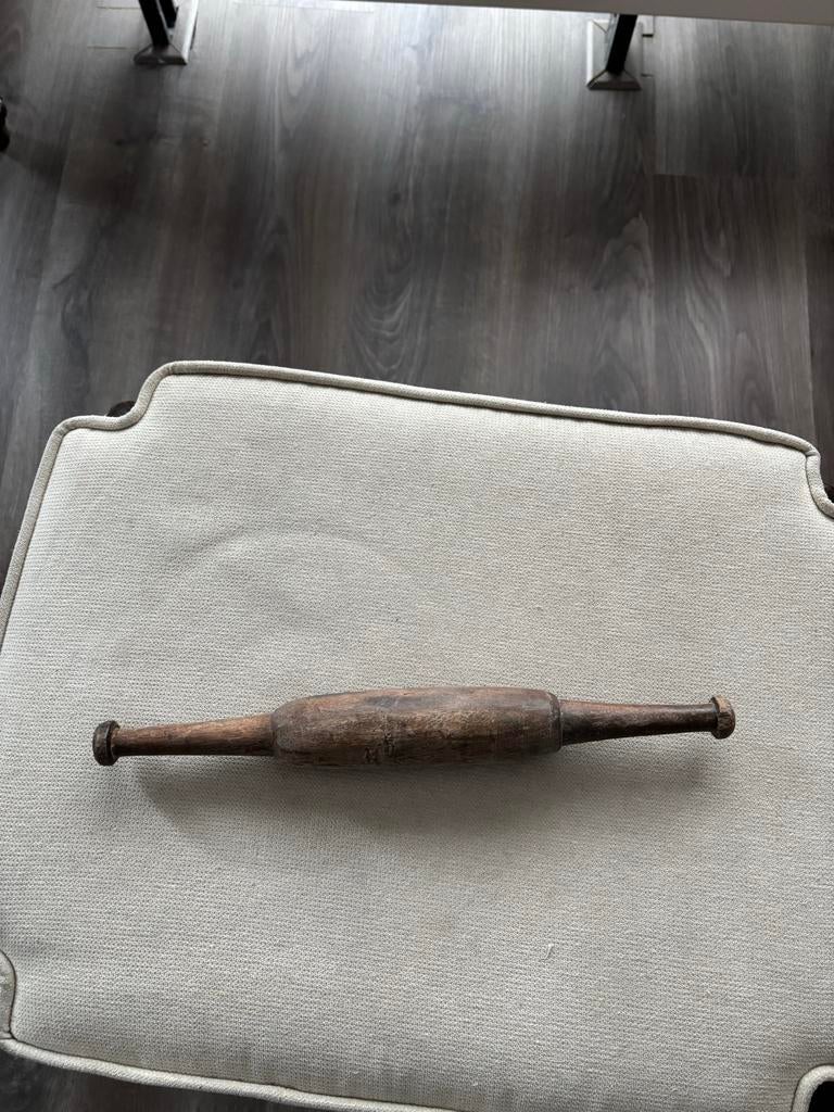 Antieke deegroller meer dan 100 jaar hout brocante, Antiek en Kunst, Ophalen of Verzenden
