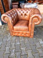 Nieuwe Chesterfield club fauteuil bruin leer + BEZORGING
