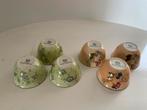 Set van 6 vintage kommen met bloemmotief merk Vic’s, Huis en Inrichting, Keuken | Servies, Gebruikt, Ophalen of Verzenden, Kom(men)