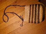 RIETEN IBIZA  SCHOUDERTAS, Sieraden, Tassen en Uiterlijk, Ophalen of Verzenden, Bruin