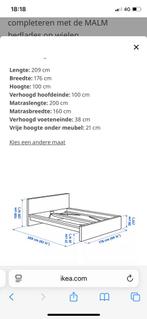 Ikea bed 160 x 200cm, Huis en Inrichting, Slaapkamer | Stapelbedden en Hoogslapers, Ophalen, Overige typen, Tweepersoons, Zo goed als nieuw