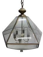 Nostalgische hanglamp, Huis en Inrichting, Lampen | Hanglampen, Nostalgische, Ophalen of Verzenden, Zo goed als nieuw, Glas