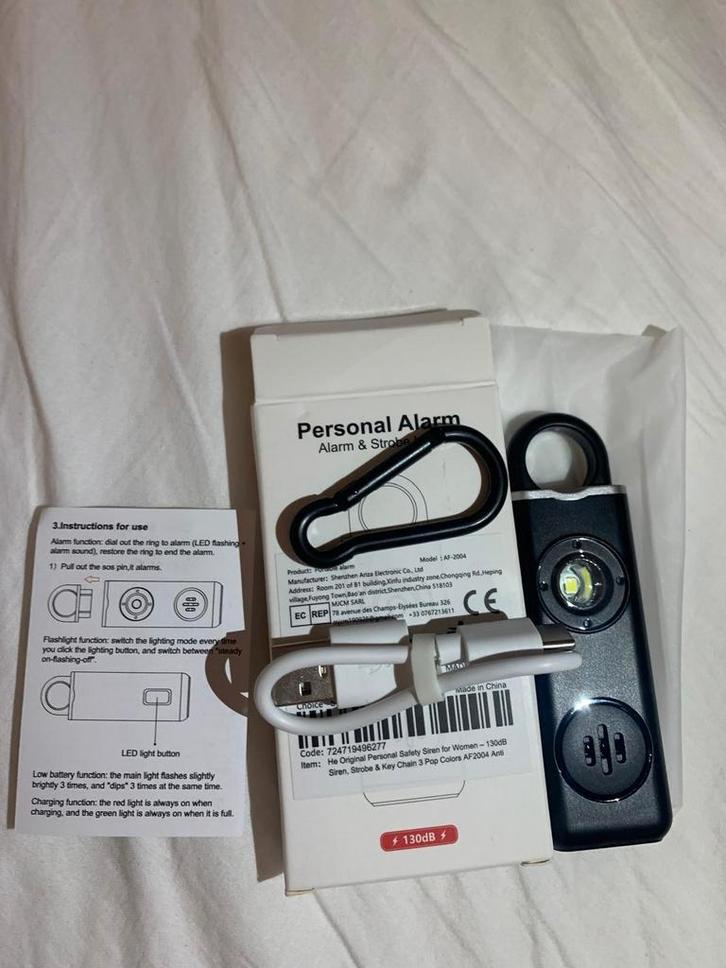 Persoonlijk Alarm | Oplaadbaar | 130DB, Doe-het-zelf en Verbouw, Alarmsystemen, Nieuw, Sirene, Overige soorten, Draadloos, Ophalen of Verzenden
