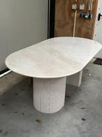 Eettafel Marmer Beige Ovaal - Meerdere opties en formaten!, Huis en Inrichting, Tafels | Eettafels, Ophalen, Zo goed als nieuw