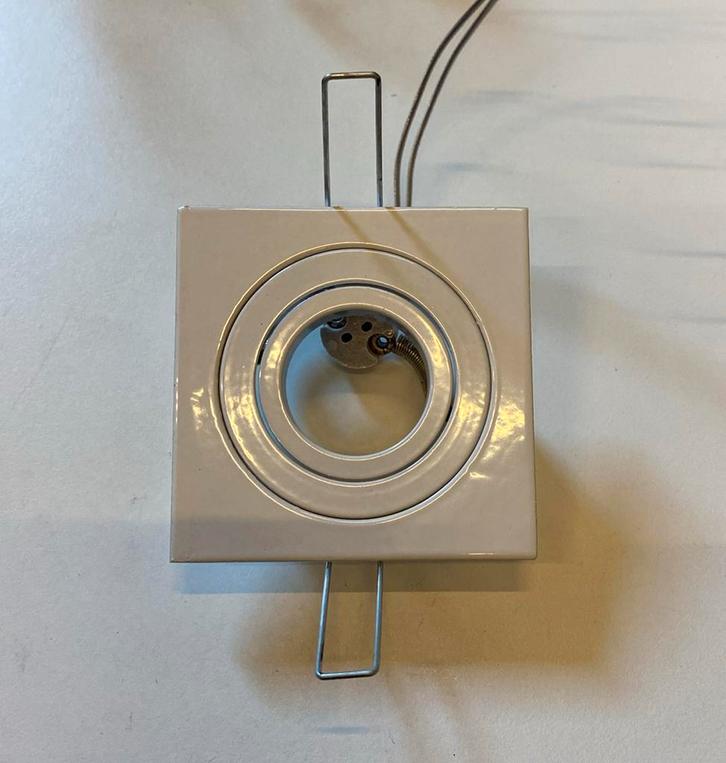 Kleine vierkante inbouwspot kantelbaar, Huis en Inrichting, Lampen | Spots, Zo goed als nieuw, Ophalen