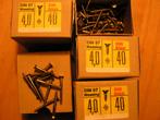 Messing Schroeven 4x40 - Nieuw, Ophalen of Verzenden, Nieuw, Minder dan 50 mm, Schroeven