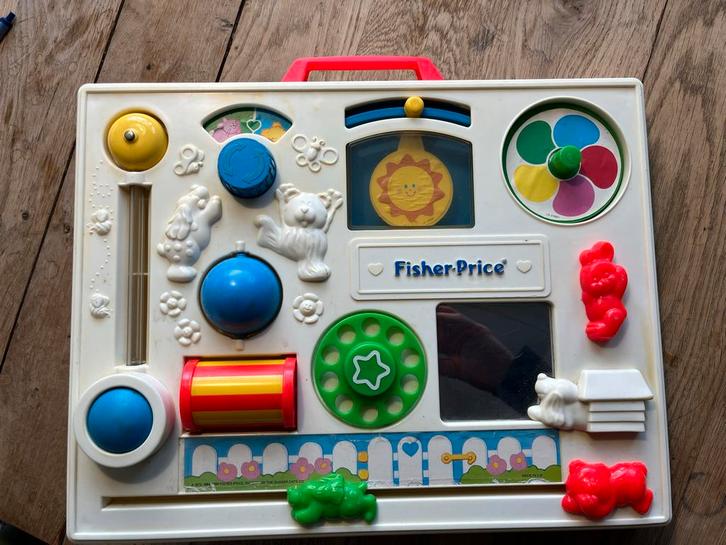 Vintage Fisher Price Activiteiten Centrum, Kinderen en Baby's, Speelgoed | Babyspeelgoed, Gebruikt, Overige typen, Ophalen of Verzenden