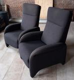 Relaxfauteuils 2 stuks, Ophalen, 75 tot 100 cm, Zo goed als nieuw, Stof