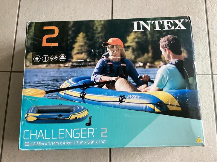 Intex Challenger 2, Watersport en Boten, Kano's, Zo goed als nieuw, Overige typen, Twee personen, Opblaasbaar, Met peddels, Ophalen