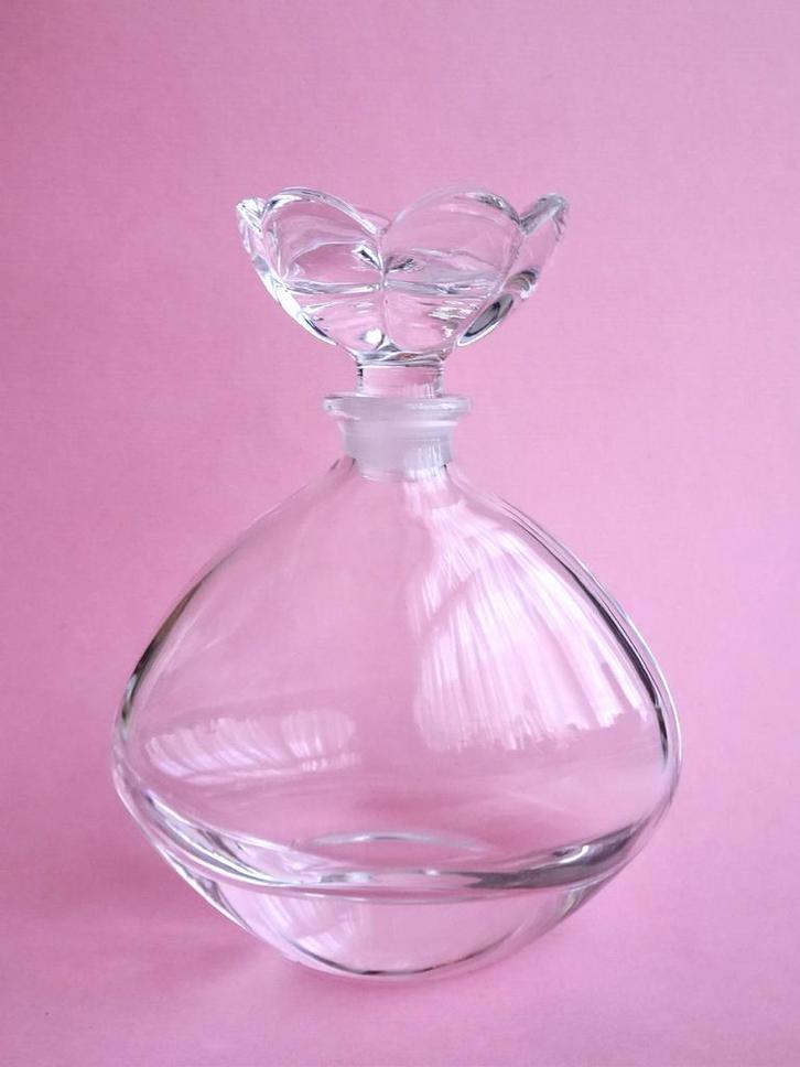 Vintage 70s Art Nouveau stl parfumfles flesje kristal parfum, Antiek en Kunst, Antiek | Glas en Kristal, Verzenden