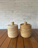 Prachtige Marokkaanse berber bohemian handgemaakte manden, Huis en Inrichting, Woonaccessoires | Schalen en Manden, Mand, Rond