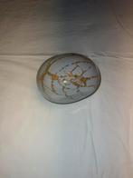 Wit-gouden glazen urn met speciaal goudblad, Ophalen of Verzenden