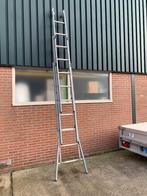 3-delige uitschuifbare lichtgewicht ladder, Doe-het-zelf en Verbouw, Ladders en Trappen, Ophalen, Gebruikt, Ladder, Opvouwbaar of Inschuifbaar