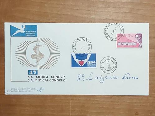 RSA "Mediese Kongres 1969", beschreven met kaart, Postzegels en Munten, Brieven en Enveloppen | Buitenland, Envelop, Verzenden