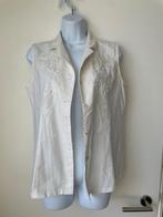 Crèmekleurige mouwloze linnen tuniek met borduursel – Maat M, Kleding | Dames, Maat 38/40 (M), Overige kleuren, Ophalen of Verzenden