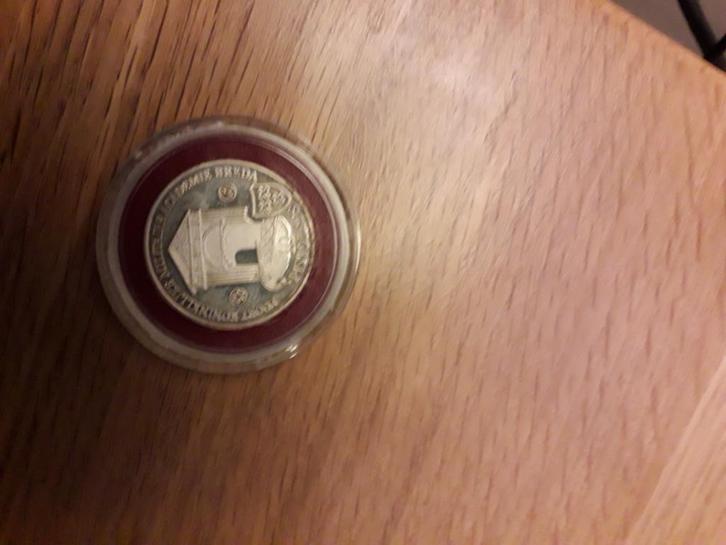 Kma Breda zilvere herdenkings punt 150 jaar., Postzegels en Munten, Munten | Nederland, Losse munt, Koningin Juliana, Zilver, Ophalen