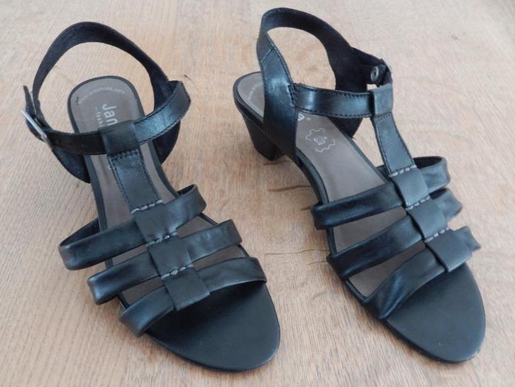 Jana 28204 leren sandalen wijdte H, maat 6,5 - 40. ZGAN, Kleding | Dames, Schoenen, Zo goed als nieuw, Sandalen of Muiltjes, Zwart