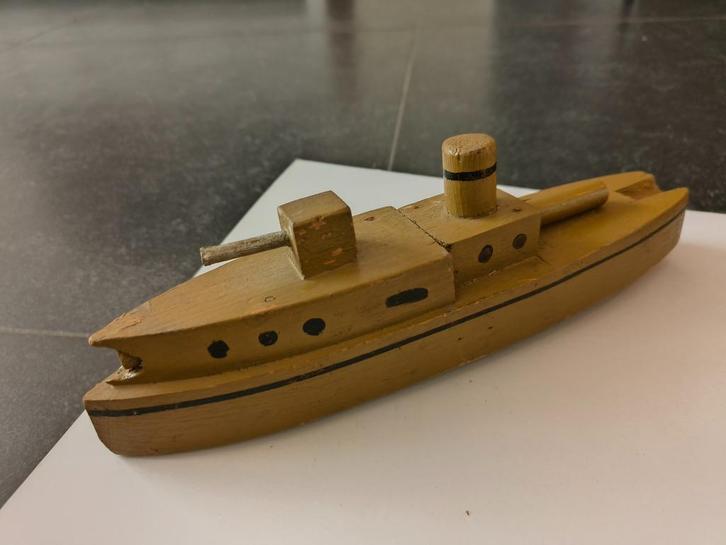 Kriegsmarine houten speelgoedboot jaren 30, Verzamelen, Militaria | Tweede Wereldoorlog, Marine, Overige typen, Duitsland, Ophalen of Verzenden