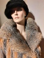 125 cm lange canadese echte fox bontjas bont jas maat M, Ophalen of Verzenden, Zo goed als nieuw, Maat 38/40 (M), Bruin
