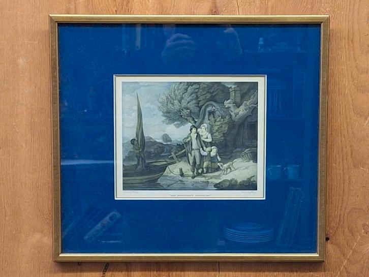 2 Gravures Barney naar Wheatley - Fisherman's Depart/Return, Antiek en Kunst, Kunst | Etsen en Gravures, Ophalen of Verzenden