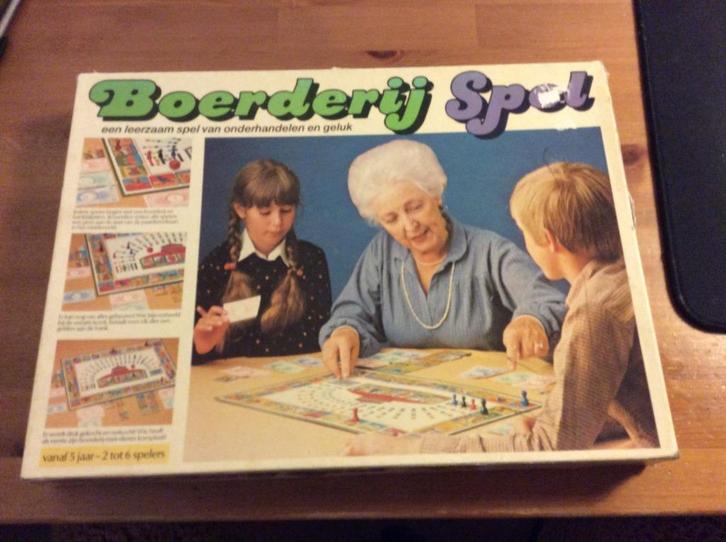Boerderij spel. vintage bordspel. Hema, Hobby en Vrije tijd, Gezelschapsspellen | Bordspellen, Gebruikt, Een of twee spelers, Drie of vier spelers
