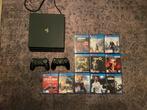 PlayStation 4 1TB met 2 controllers en 11 games, Met 2 controllers, Ophalen of Verzenden, 1 TB, Pro