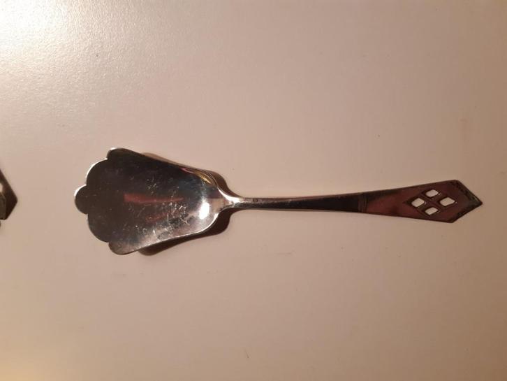 suikerschepje , zilver, antiek 12 cm lang, Antiek en Kunst, Antiek | Servies los, Ophalen of Verzenden
