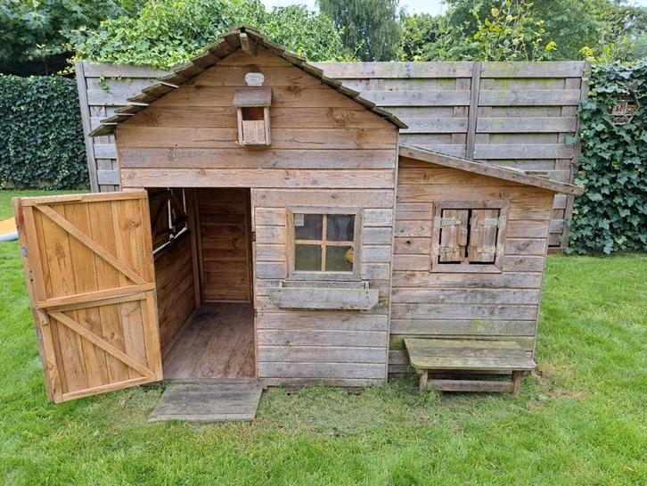 HOUTEN speelhuisje Butterfly, Kinderen en Baby's, Speelgoed | Buiten | Speelhuisjes, Gebruikt, Hout, Ophalen