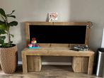 Steigerhouten speeltafel met krijtbord en 2 opbergbakken, Ophalen, Tafel(s)