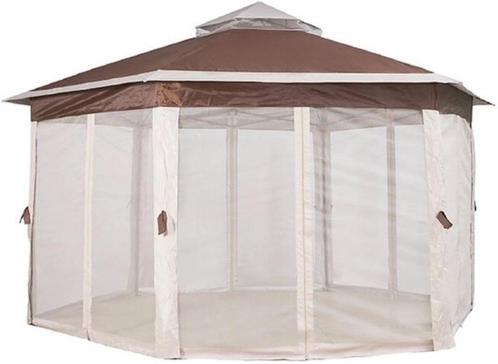 Paviljoen - 330 x 330 cm - pop up - Gratis solar lampenset, Tuin en Terras, Partytenten, Nieuw, Partytent, 2 meter of meer, Minder dan 5 meter