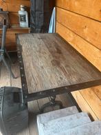 Houten/metalen tafeltje 120x70, Huis en Inrichting, Tafels | Salontafels, Ophalen, Overige materialen, Gebruikt, 100 tot 150 cm