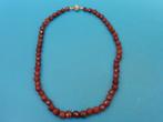 Carneolen collier met gouden slot                        D34, Sieraden, Tassen en Uiterlijk, Antieke sieraden, Ophalen of Verzenden