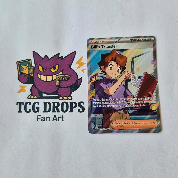 Bills Transfer 194/165 Scarlet & Violet 151, Hobby en Vrije tijd, Verzamelkaartspellen | Pokémon, Zo goed als nieuw, Ophalen of Verzenden