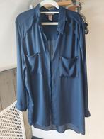 Voile blauwe blouse H&M mt 52, Kleding | Dames, Blouses en Tunieken, Blauw, Ophalen of Verzenden, Zo goed als nieuw, Maat 46/48 (XL) of groter