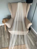Witte Bruidssluier Gaas, Ophalen, Zo goed als nieuw, Wit, Accessoires