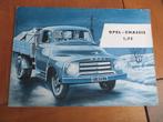 Folder Opel Blitz 1,75 ton chassis / vrachtwagen, ca. 1957, Boeken, Opel, Zo goed als nieuw, Opel, Ophalen of Verzenden