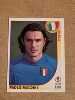Panini WK 2002 Paolo Maldini Italië voetbalplaatje, Ophalen of Verzenden, Zo goed als nieuw, Sticker