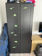 Kledingkast (inclusief 11 hangers), Ophalen, Gebruikt, Zwart, Met hangruimte