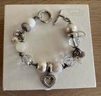 Ti Sento Milano armband, zilver & wit, Gebruikt, Wit, Ophalen of Verzenden, Met bedels of kralen