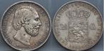 Mooie rijksdaalder 1868 - 2 1/2 gulden 1868 - Willem 3, Koning Willem III, Verzenden, Zilver, Losse munt