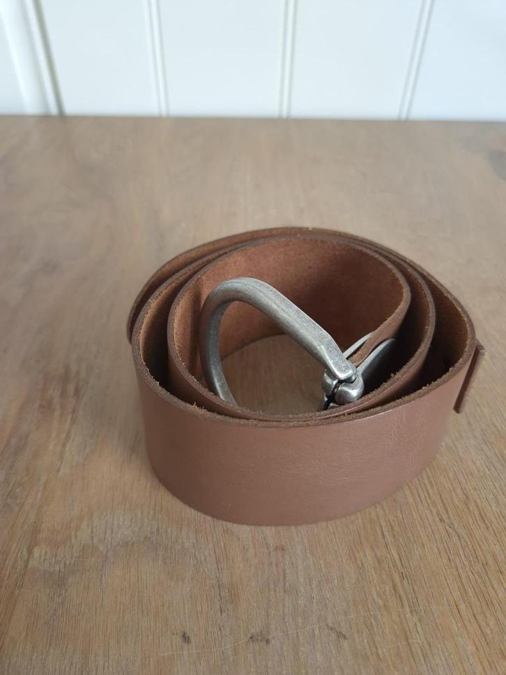 Lichtbruine leren damesriem, Kleding | Dames, Riemen en Ceinturen, Zo goed als nieuw, 80 tot 90 cm, 5 cm of meer, Bruin, Echt leder